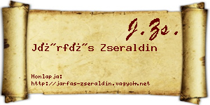 Járfás Zseraldin névjegykártya